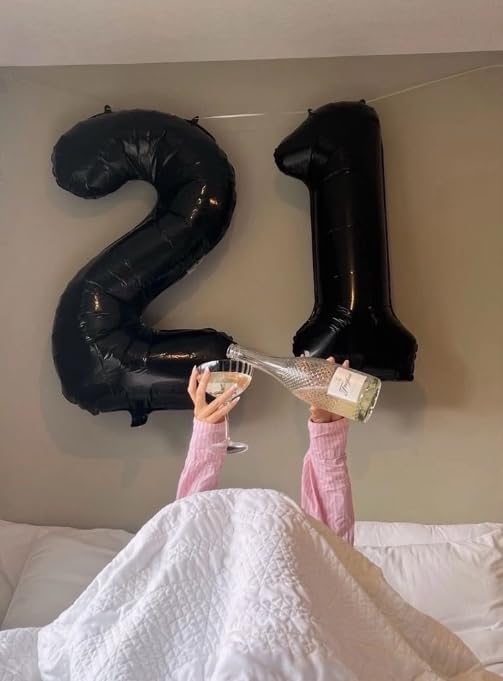 Black Number 10 Balloon, 40 Inch, Birthday Party Decorations, Anniversary & Graduation Party Supplies