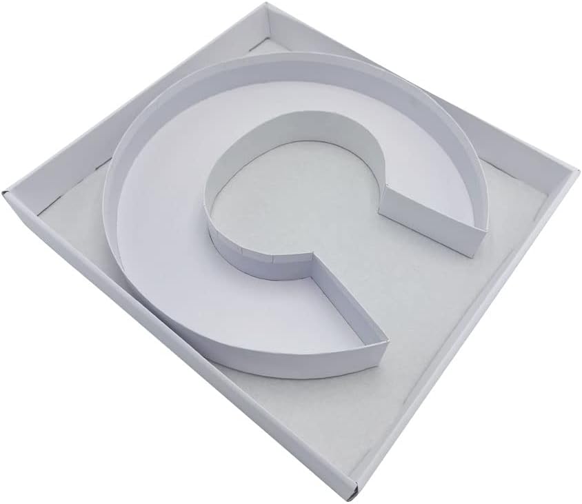 12" Fillable Cardboard Letter Charcuterie Gift Cupcake Box With Cover Sweets Packaging (C)