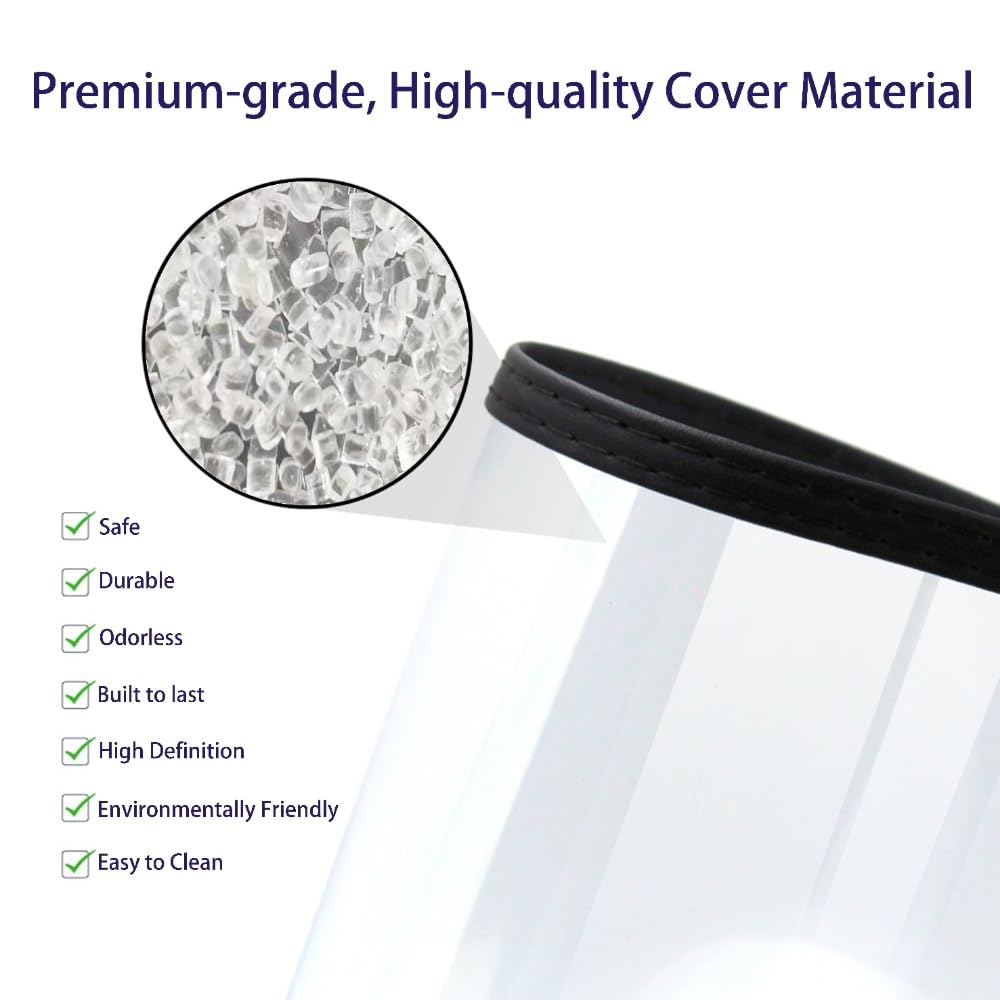 Goodsmart Restaurant Menu Covers – 25 Pack Black 2-View, Top-Loading Menu Holders, Vinyl & Plastic Café Menu Covers, Clear Menu Sleeves, Fits 8.5" x 14", Leather-Style Design, Gold Corners