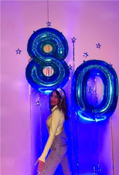 Navy Blue 40 Inch 0 Number Balloons, 0 Decorations for 10 20 30 40 50 60 70 80 90 100Birthday, Foil Giant Birthday Graduations Anniversary Party Balloons