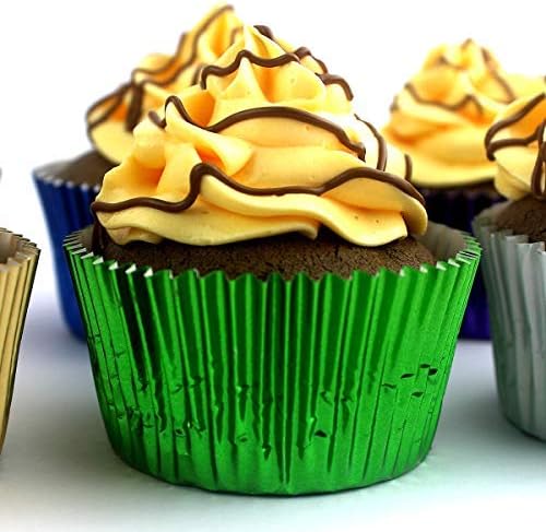 Eoonfirst Green Foil Cupcake Case Liners Christmas Day Baking Muffin Paper Cups 200Pcs