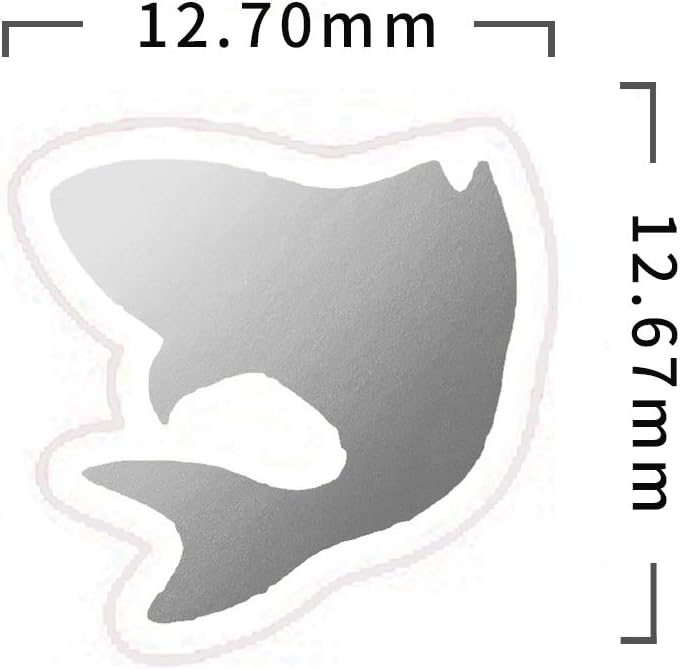 50 Wedding Meal Stickers - Food Identifier & Menu Choice Place Cards for Party Seating - Meal Option Indicator (Silver, Fish)