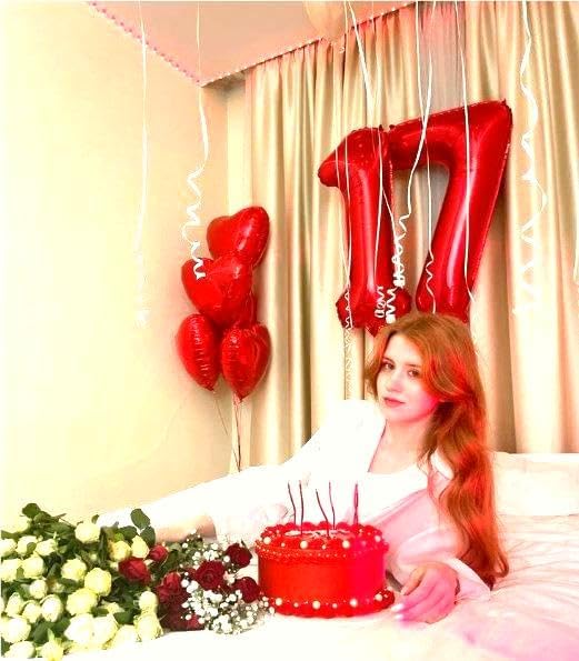 Number Balloon 40 Inch Red 9 Balloon, Large Numbers 9 9th Decorations for Girl Boy Birthday, 9 19 29 39 49 Birthday Party Engagement Wedding Supplies