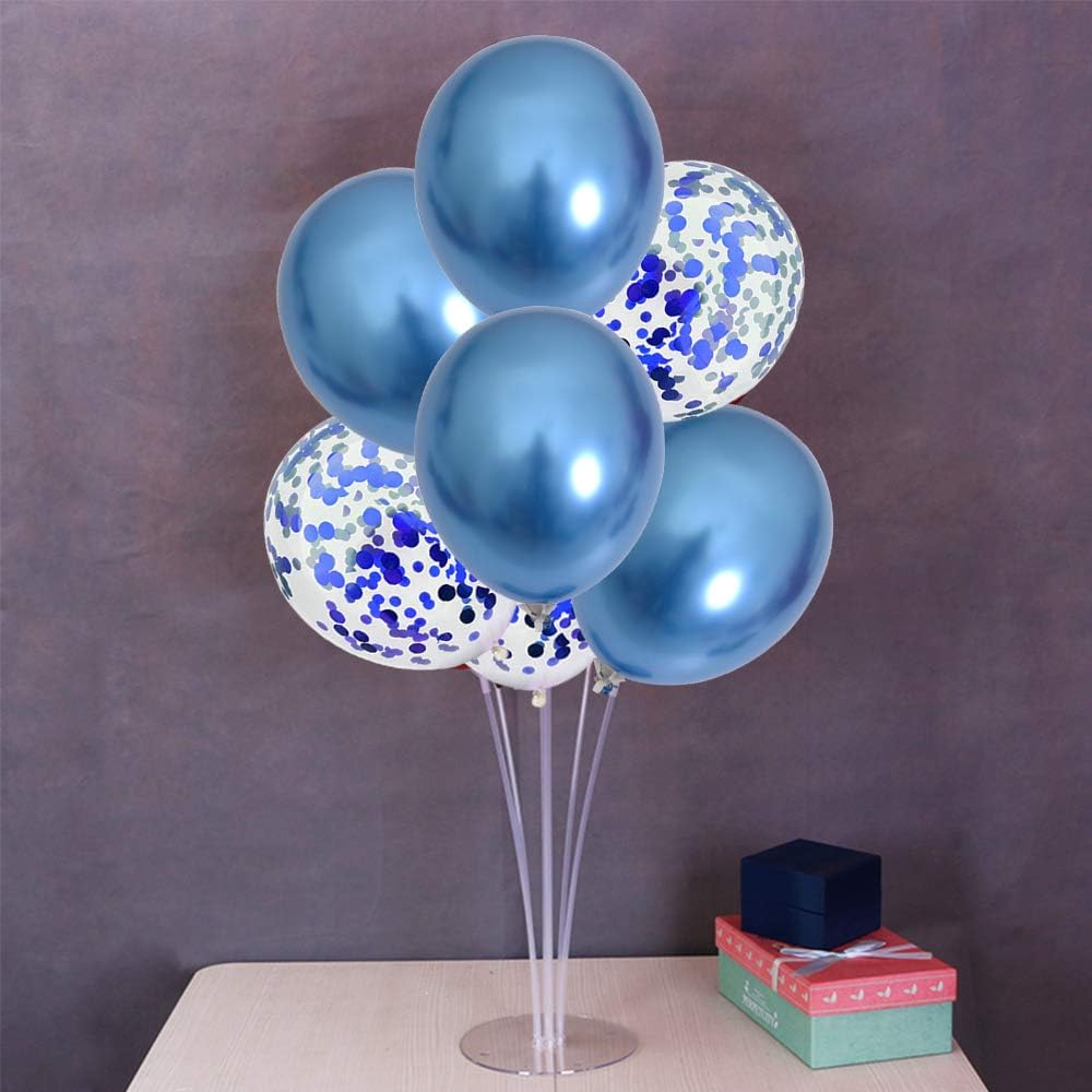 TONIFUL Blue Balloon Stand Centerpiece Table Decoration for Blue Party Decorations,Father's Day,Birthday Decorations,Men's Birthday,Balloon Arch Stand Class of 2025 Graduation (4 set)