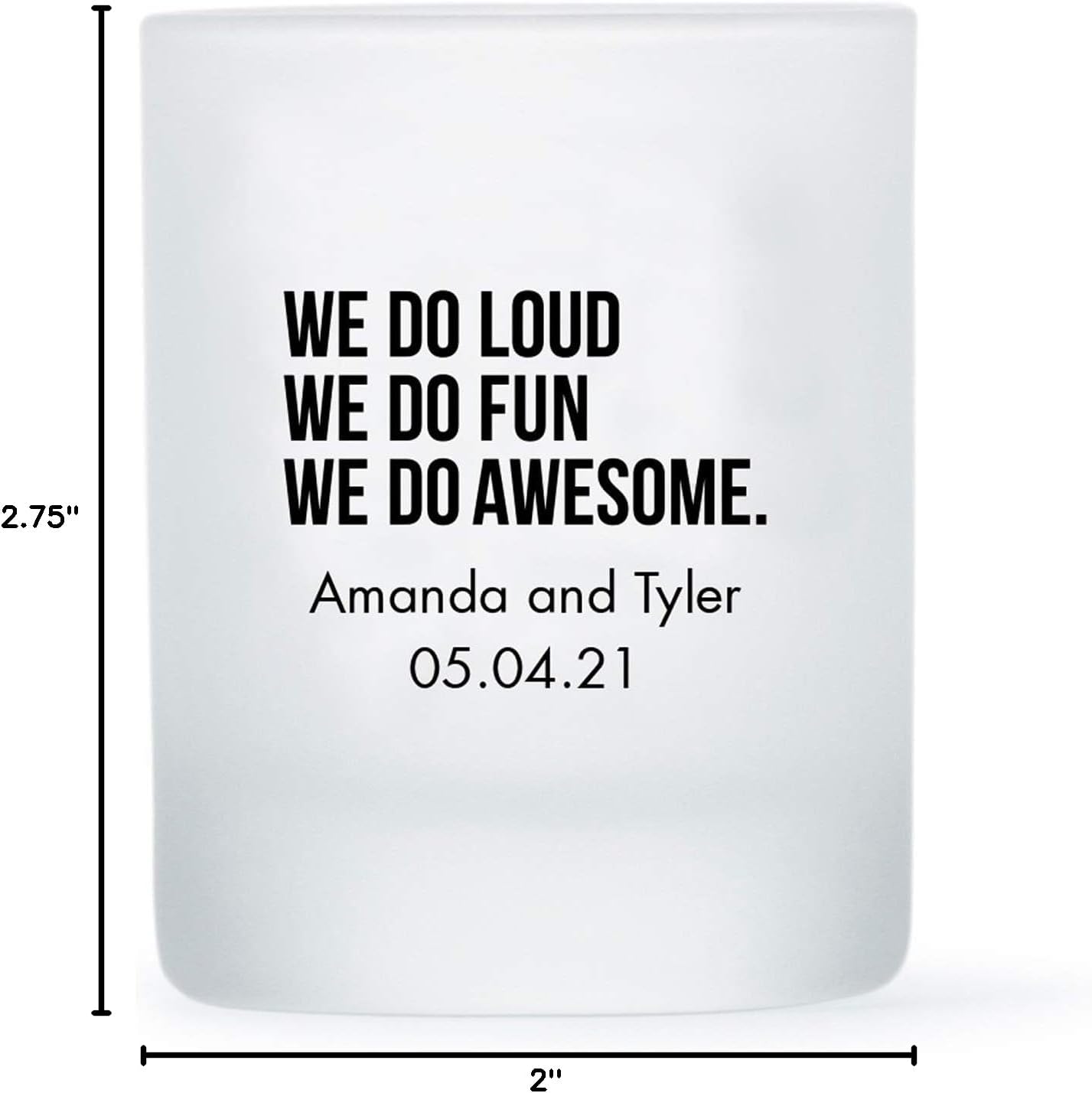 WEDDINGSTAR Personalized 3oz Frosted Shot Glass Customizable Full Color Print - 120 pack