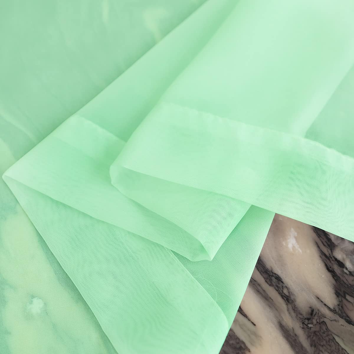 Window Light Green Sheer Curtains 48 Inches Width 120 Inches Long 2 Panels Sheer Curtain Clear Curtains Basic Rod Pocket Panel for Home Living Room Bedroom Kids Room Yard Patio Parlor Sliding