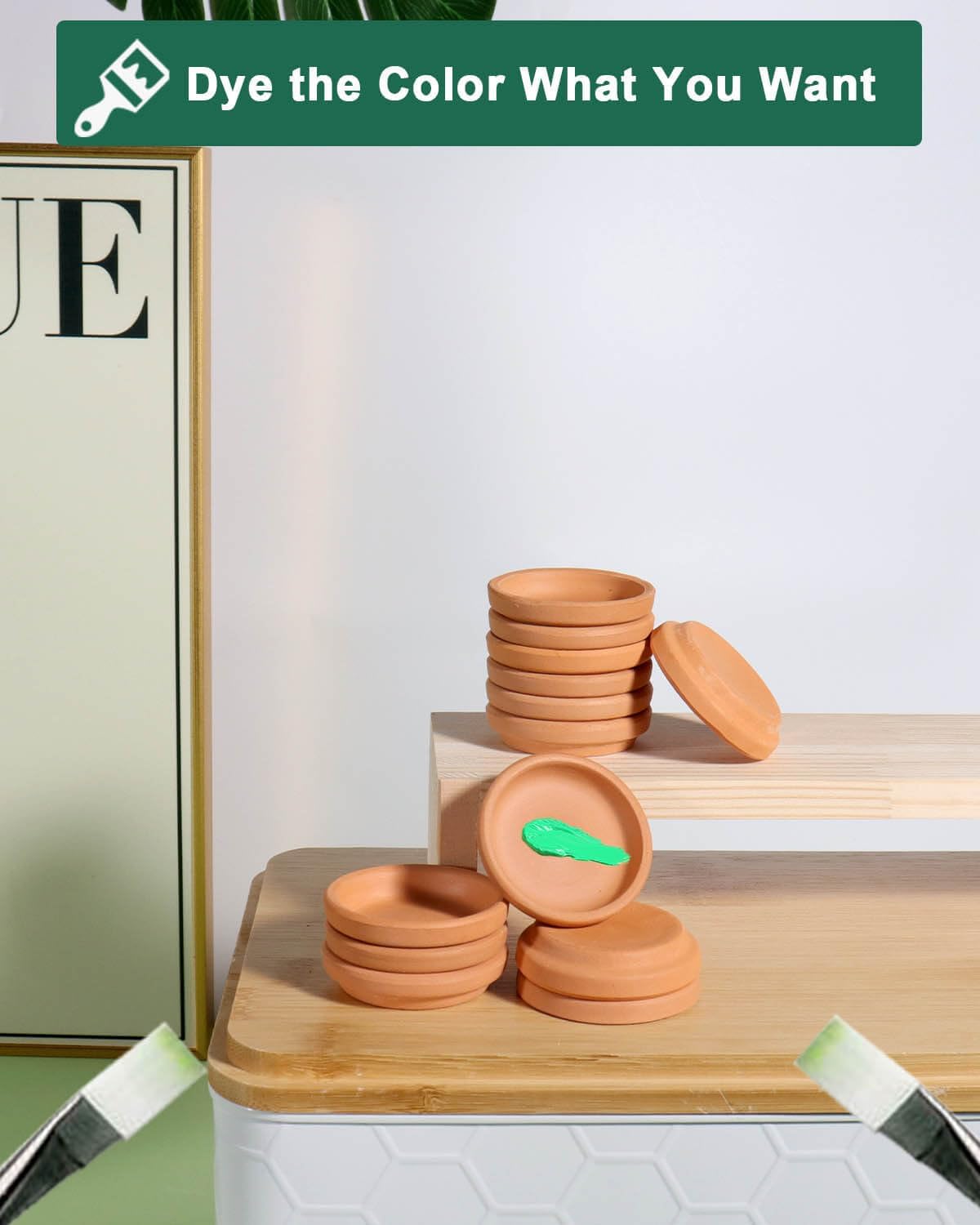 vensovo 2 Inch Terracotta Plant Saucer Pots Tray - 12 pcs Mini Planter Saucers for Indoor & Outdoor Plants, Small Clay Trays Perfect for 1 Inch 1.5Inch Flower Pot