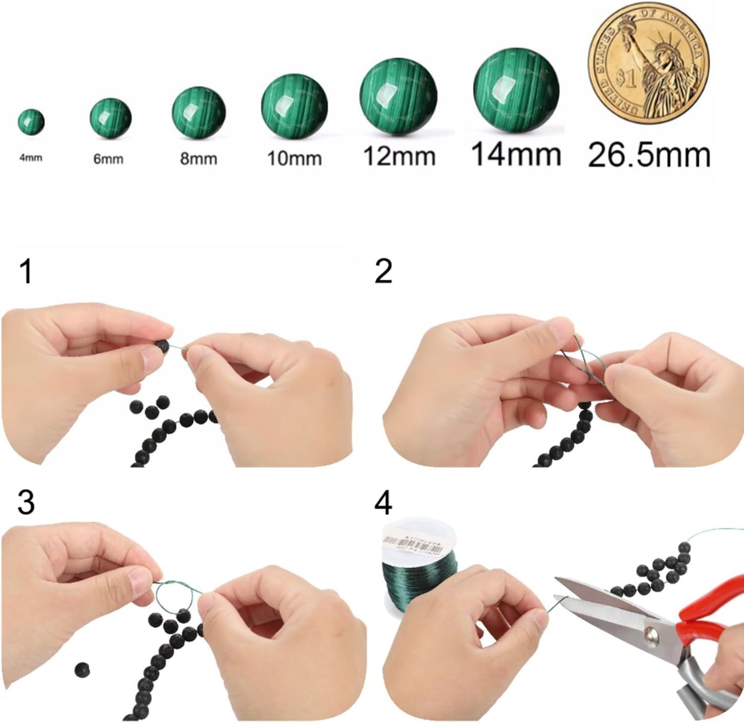 Gold Obsidian Stone Beads for Jewelry Making DIY Craft Gemstone Beads Kit (10mm, 35pcs) Cosmic Crystal Pebbles for Bracelets, Necklaces, Home Decor