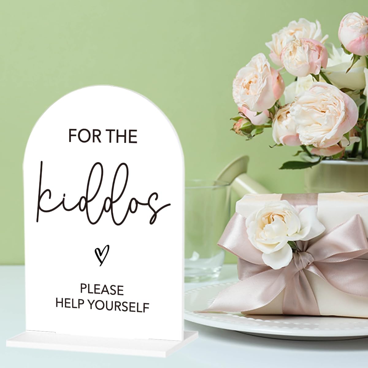 For The Kiddos Wedding Sign Please Help Yourself Sign for Wedding Engagement Ceremony Reception wedding Kiddos Acrylic sign for Table Desk