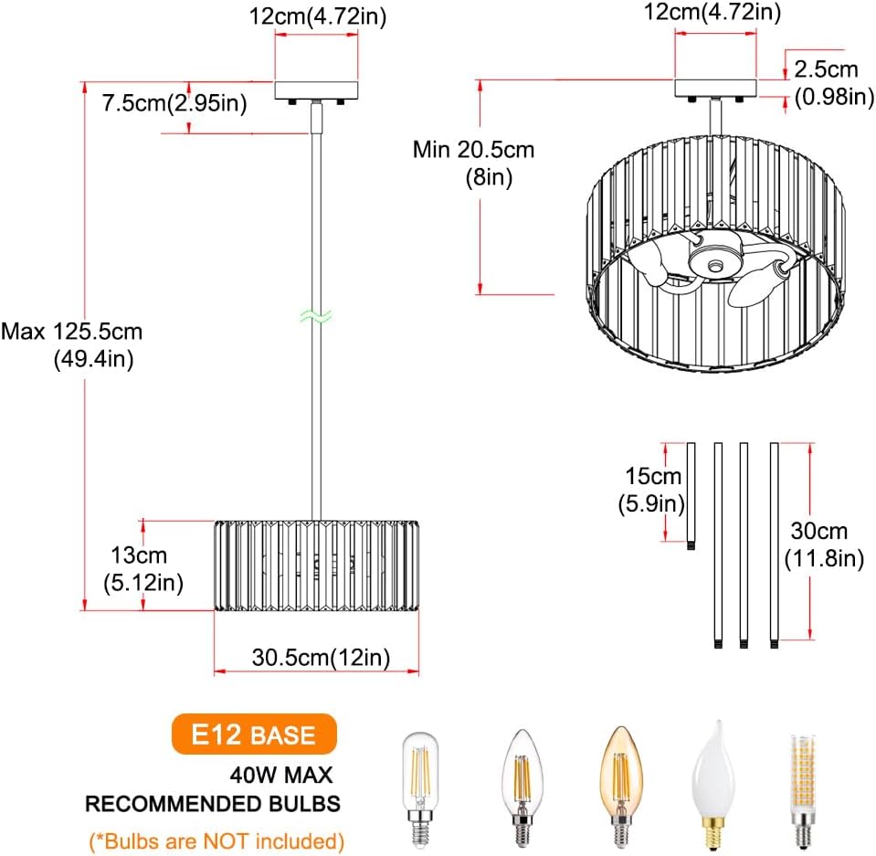 Black 3 Light Crystal Chandelier, Modern Dining Room Light Fixture over Table, Round Kitchen Lighting Fixture, Farmhouse Semi Flush Mount Ceiling Pendant Light for Living Room Bedroom Hallway Entryway