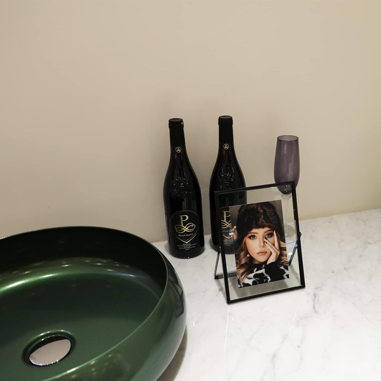 Black Floating Frame (6"x8", Vertical), For Picture 5x7, 4x6, 3x5, Tabletop Shelf Photo Frame, Classy Gift For Anniversary, Wedding, or Birthday