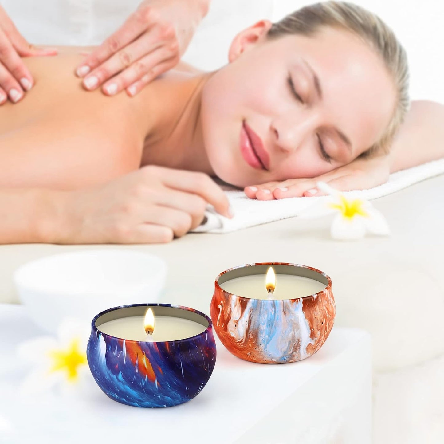 16 Pack Scented Candles Gift Set - 2.5oz Strong Fragrance Natural Soy Wax Candles in Portable Travel Tin Jars - Perfect for Home Decoration and Gifting