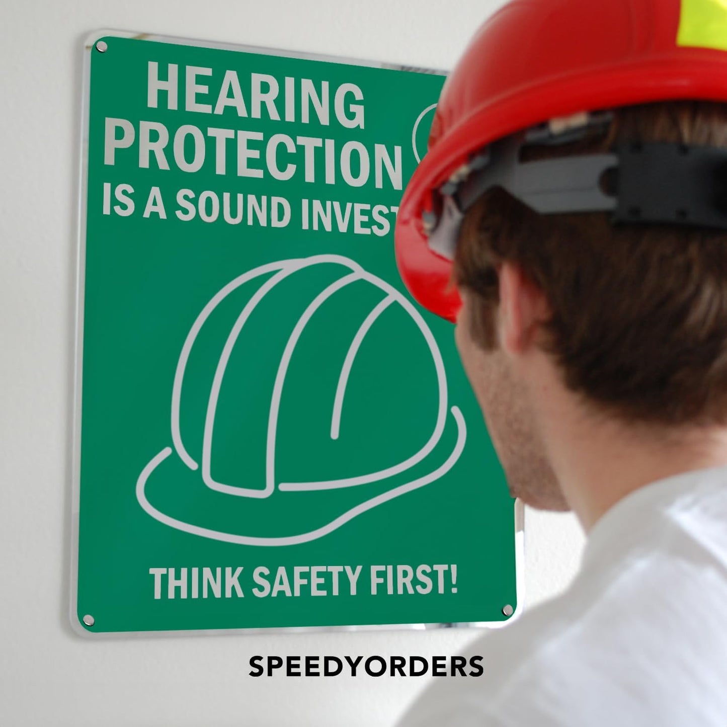 Custom Metal Business Signs, Personalized Aluminum, Customized Safety - Waterproof Outdoor, White Aluminum (Green & White, 24x18 In)