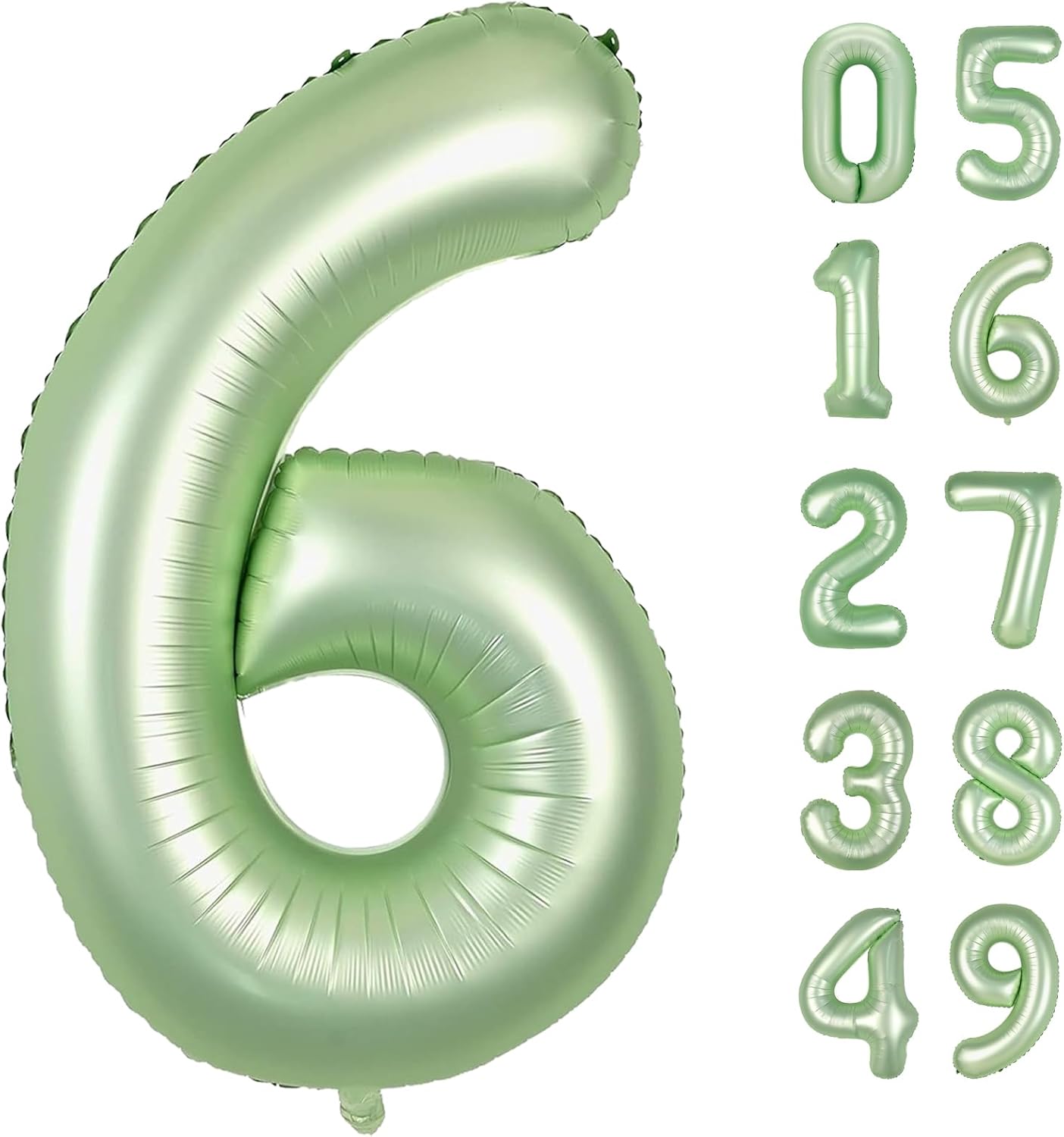 2026 number balloon green olive