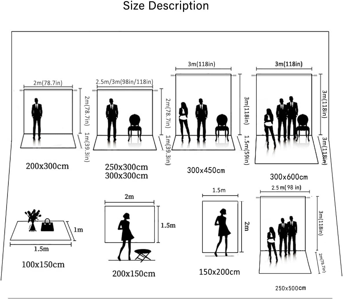 8x16ft Grey Portrait Photography Backdrops Solid Texture Abstract Photo Background for Photoshoot