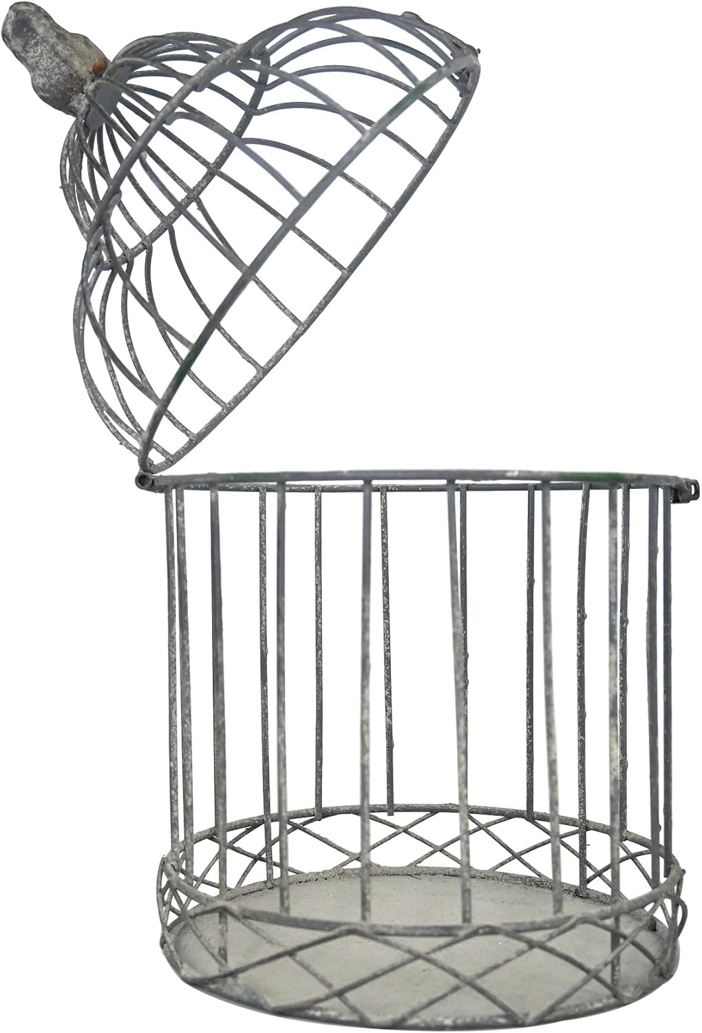 Rustic Farmhouse Metal Planter Holder Vintage Birdcage Candle Holder Distressed Deractive Flower Stand for Wedding Decor Party Centerpieces Garden Home Patio Outdoor Indoor Decor