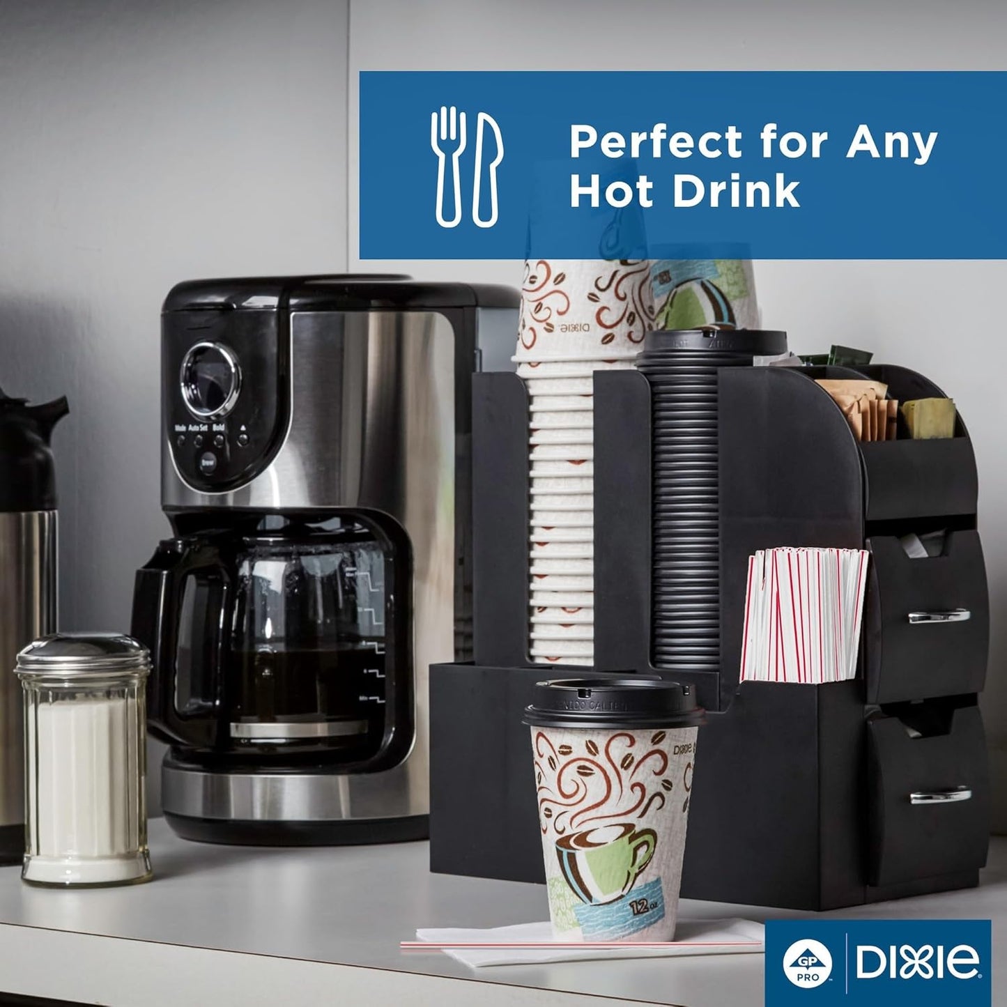 Dixie Plastic Coffee Stirrers, 10,000ct, 5.5" Disposable Drink Stir Sticks - Red/White