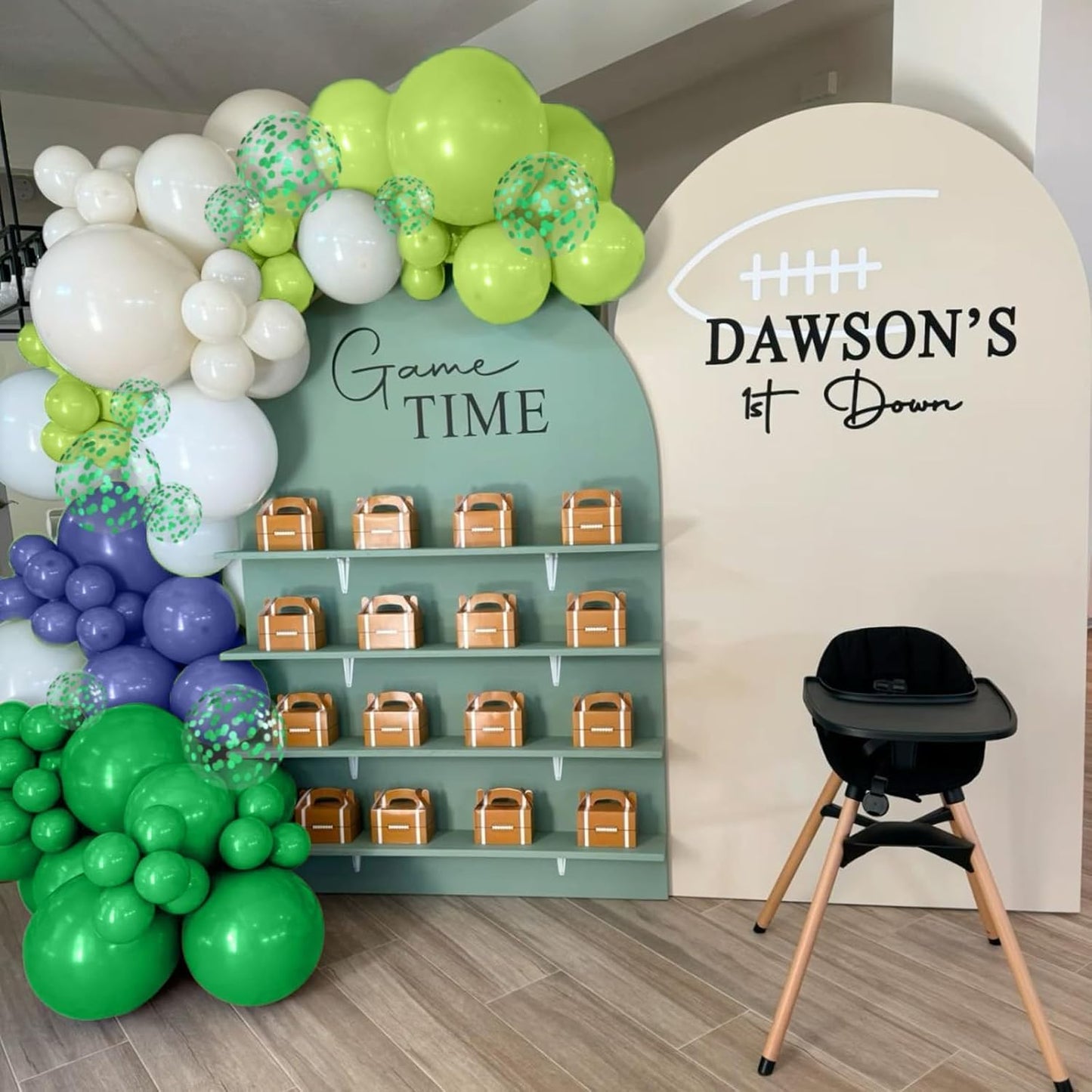 Navy Blue Green Balloons, 12 Inchs White Dark Green Confetti Balloons for Boys Kids Dinosaur Birthday Safari Jungle Theme Golf Party Baby Shower Wedding Grauation Decorations