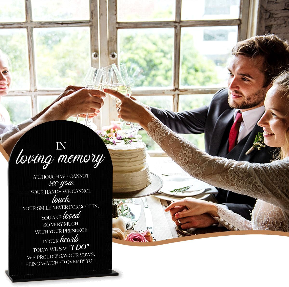 Black In Loving Memory Wedding Sign, In Memory Wedding Sign for Engagement Bridal Shower Decor fo Ceremony Reception Party, Weddings Acrylic Sign