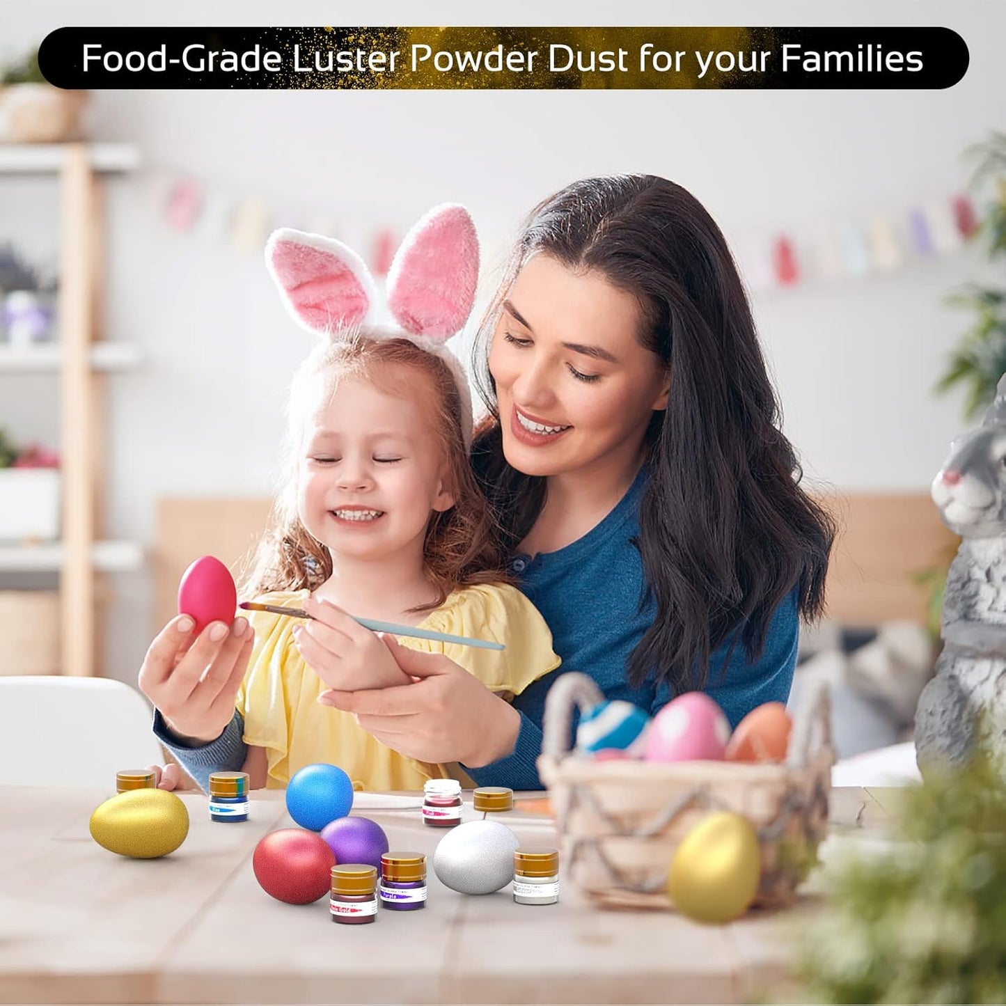 Jelife Edible Gold Luster Dust - 5 Grams Food Grade Cake Dust Shimmer Powdered, Flavorless Metallic Powder Food Coloring for Cake Decorating, Chocolates, Fondant, Drinks, Painting & More, Vegan