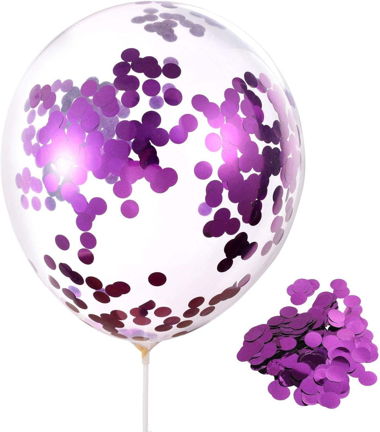 Purple Foil Confetti,Round Dots Glitter Table Confetti,Sparkling for Party Decorations(1.76 OZ)