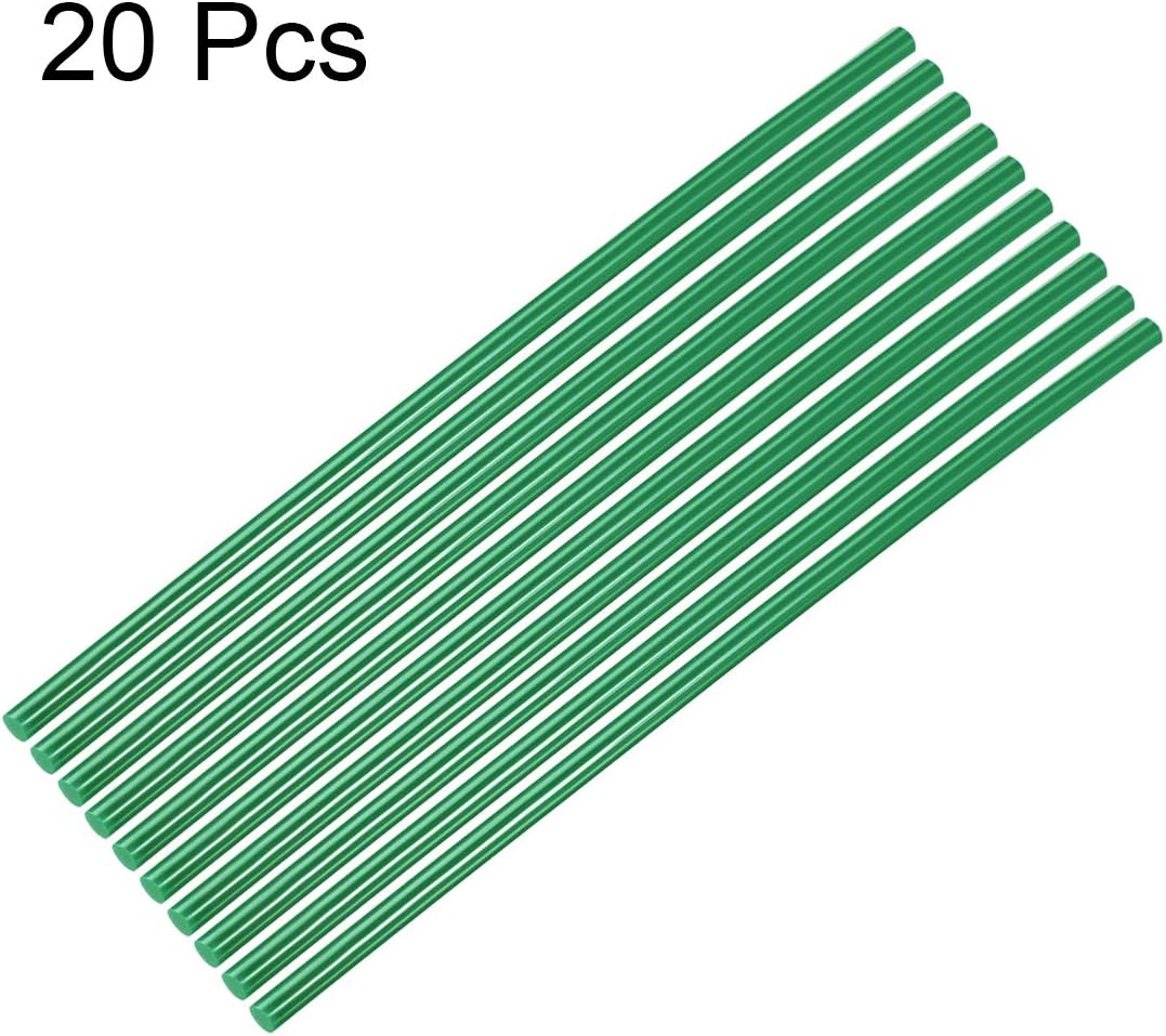 uxcell 20pcs Hot Glue Sticks for Glue Gun 7mm/0.28-inch x 10-inch Mini Hot Melt Adhesive Glue Stick Dark Green
