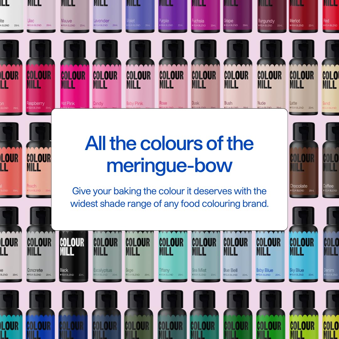 Colour Mill Aqua Blend Water-Based Food Coloring, 20 Milliliters Black