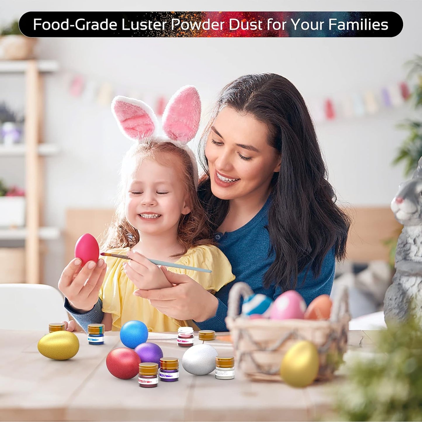 Jelife Blue Edible Luster Dust - 5 Grams Food Grade Cake Dust Shimmer Powdered, Edible Metallic Powder Food Coloring for Cake Decorating, Chocolates, Fondant, Drinks, Painting & More, Vegan