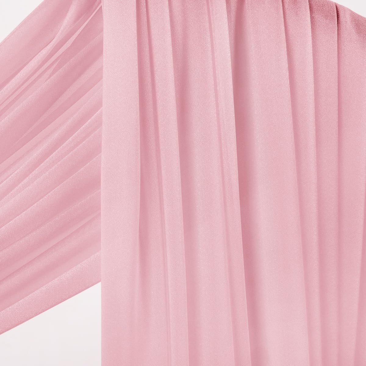 Socomi Wedding Arch Draping Fabric 29" x 20Ft 4 Panels Dusty Rose Sheer Outdoor Curtain Drapes Extra Long for Bridal Baby Shower Ceremony Birthday Party Decor