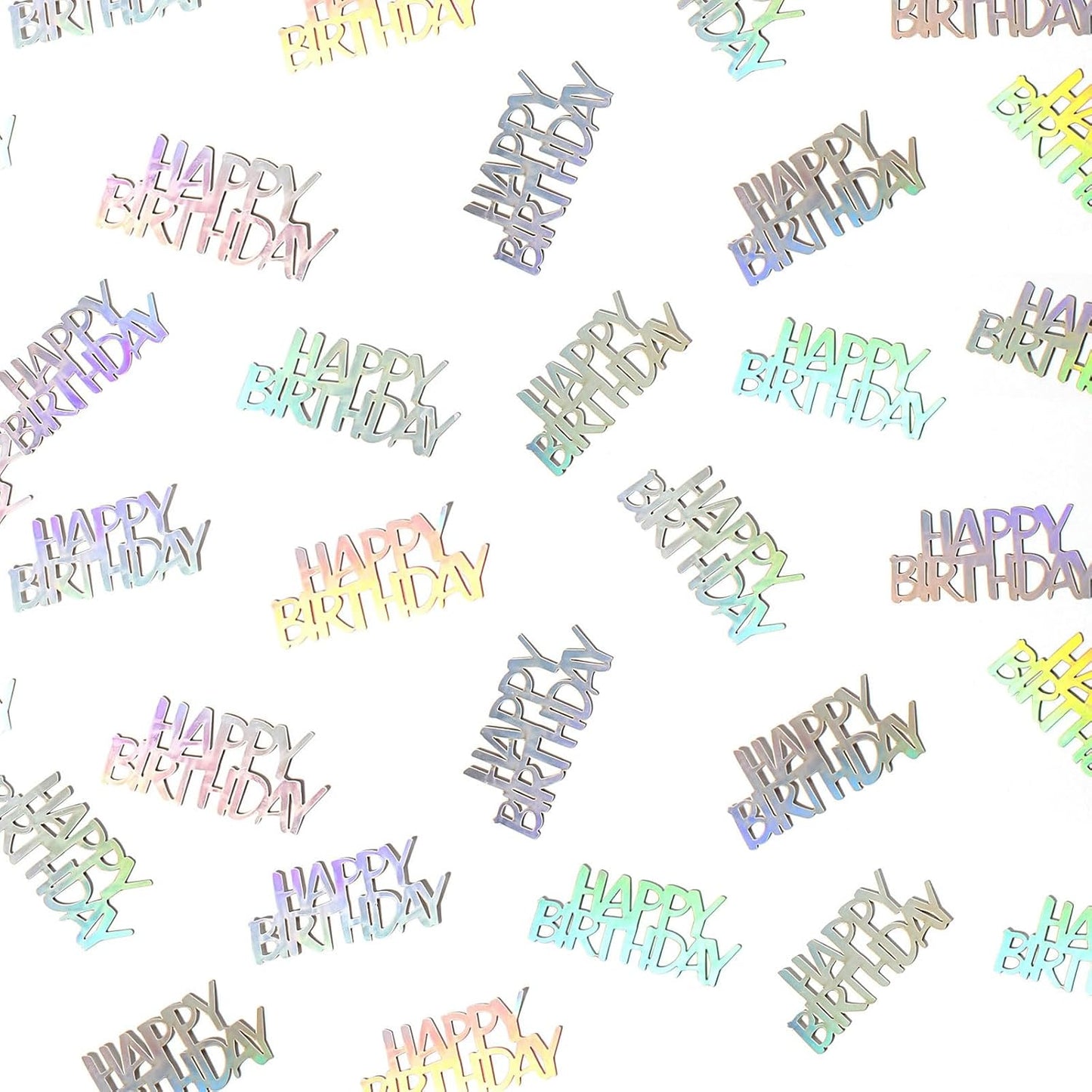 Birthday Confetti Happy Birthday Party Table Decorations Rainbow Silver Paper Table Scatters for Kids/Adult Birthday Anniversary DIY Crafts Party Supplies 100PC