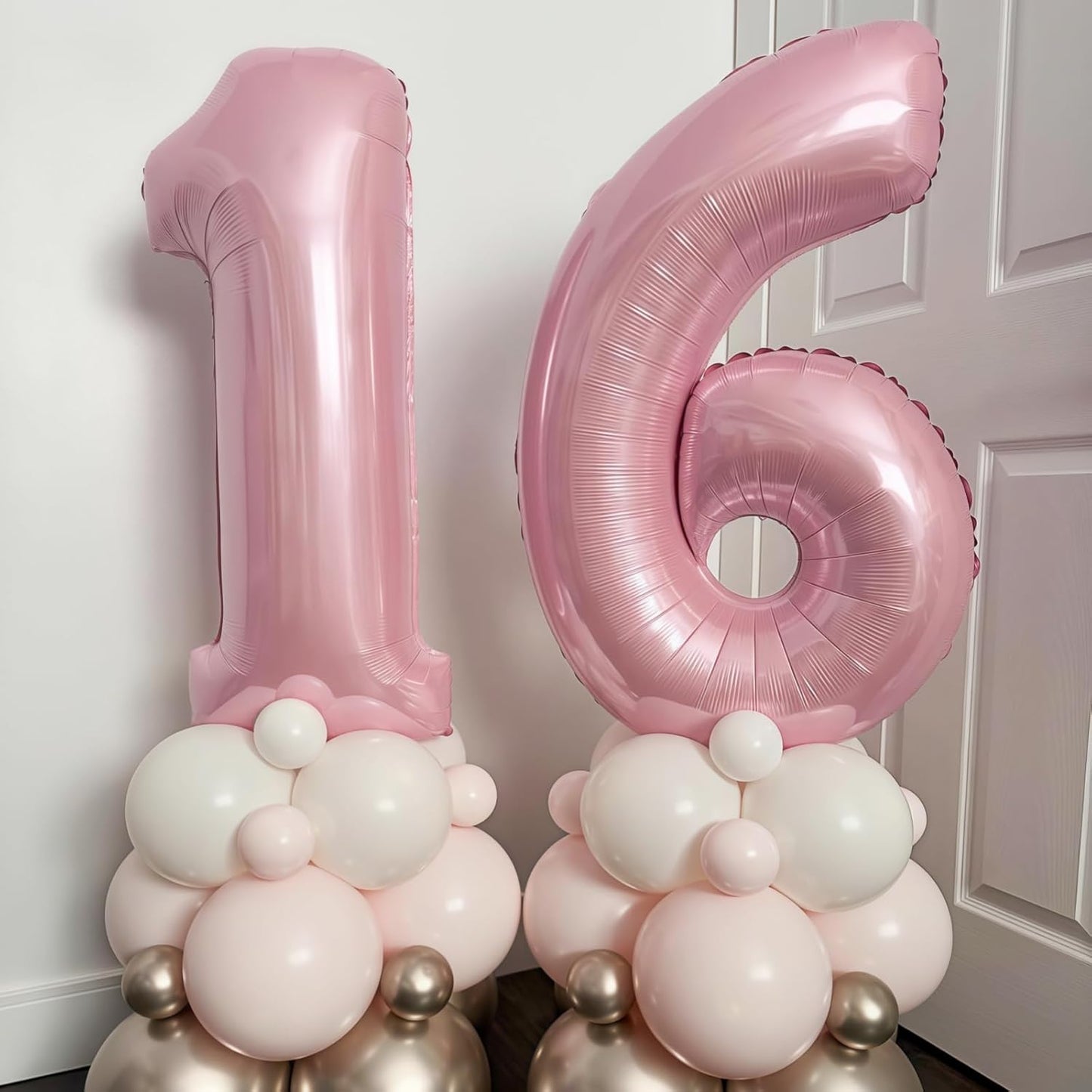 40 Inch 20th Birthday Balloon for Women - Pastel Pink Mylar Self Inflating 20 Balloon Numbers, Big 2 & 0 Helium Foil Birthday Party Decor