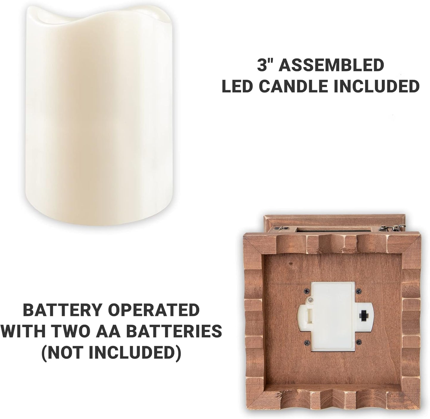 Let's Make Memories Personalized Memorial Lantern - Sympathy - Condolences - in Memory - LED Candle - Automatic Timer - Wood/Metal - Comfort & Light