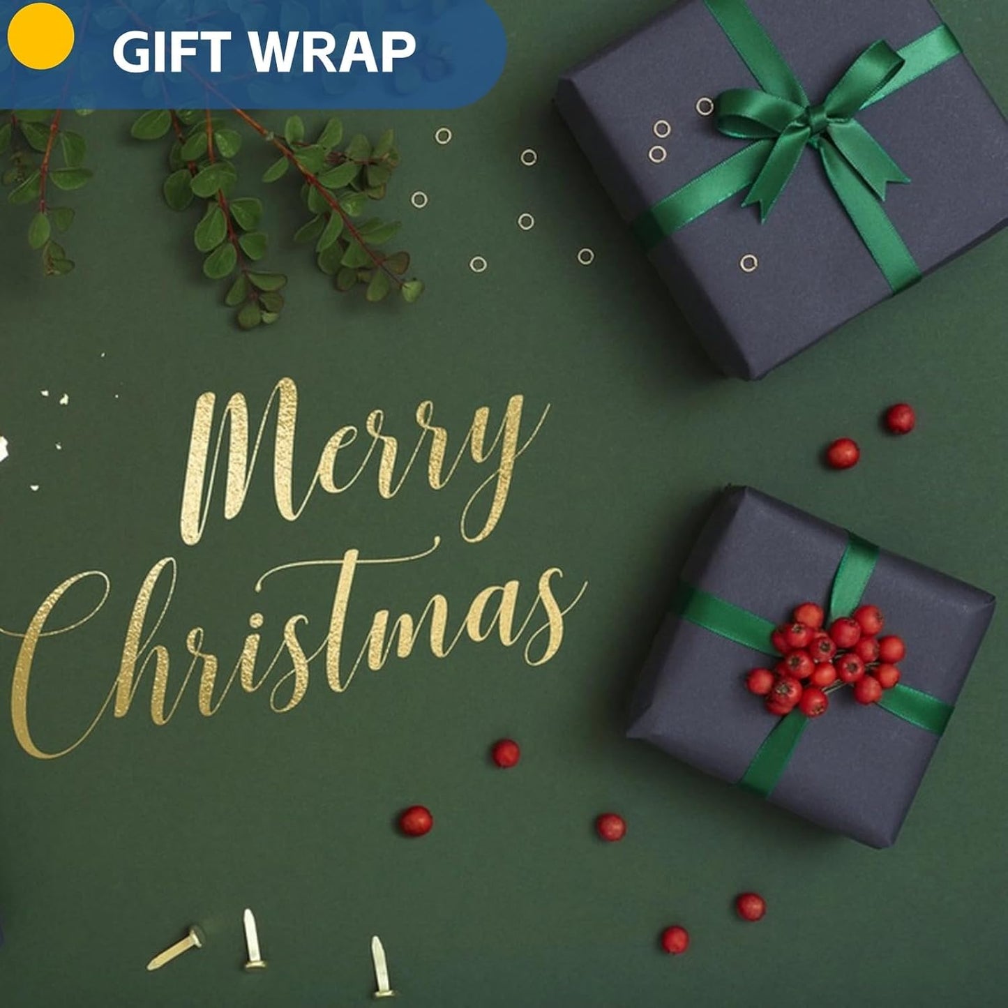 Navy Blue Wrapping Paper, 15"x450" Construction Bulletin Board Craft Art Decorative Paper, Eid Father's Day Birthday Bouquet Flower Gift Wrap for Men Dad Him Boy, Florist Supplies for Packing Shipping