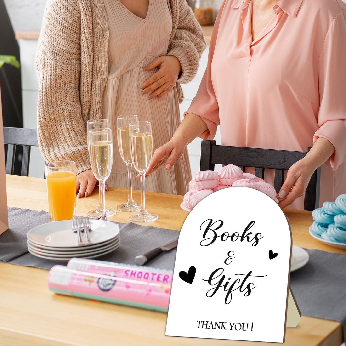 Books & Gifts Minimalist Decor Baby Shower Welcome Sign, 8 * 10IN