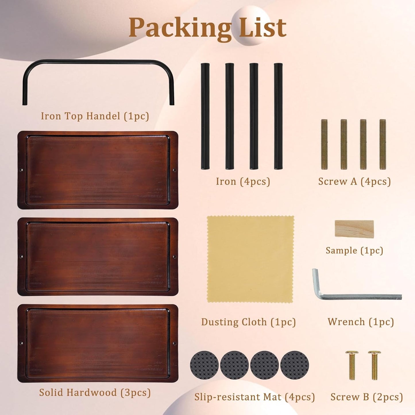 Solid Hardwood Cupcake Stand (Not Medium Density Fiberboard/Plywood), Raised Edges for 50 Cupcakes, 3 Tier Wooden Dessert Holder for Party, Woodsy Rustic Tower for Decor/Wedding/Birthday