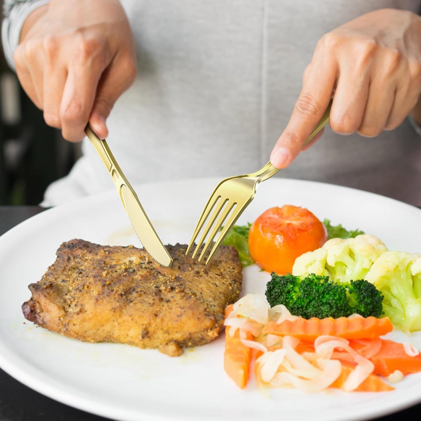 360 Count Extra Heavy Duty Gold Plastic Forks Disposable, BPA-Free, Heat Resistant, Solid and Durable Disposable Forks Bulk, Premium Plastic Forks heavy duty for Party Supply