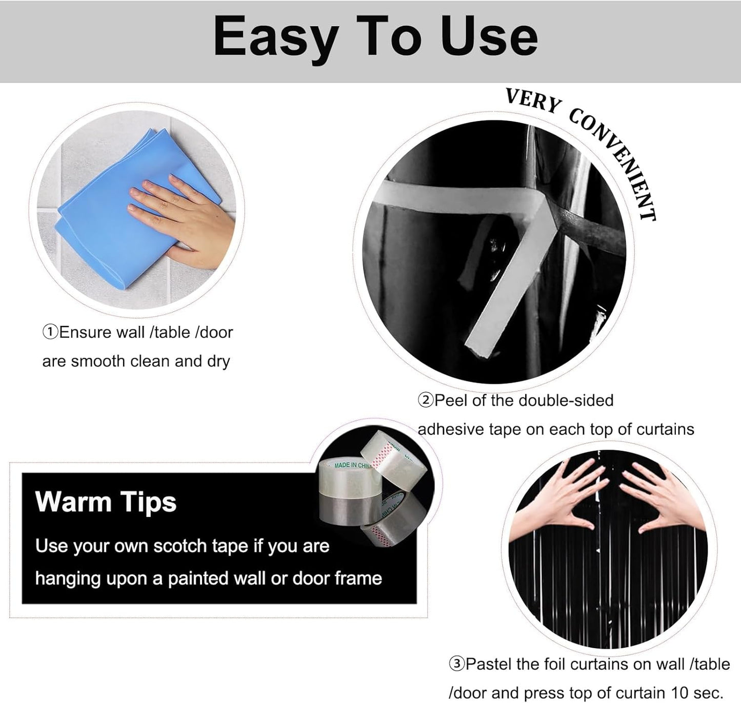 4Pack Orange Fringe Backdrop Curtains Orange Streamers for Halloween Decorations, Birthday Party Decorations