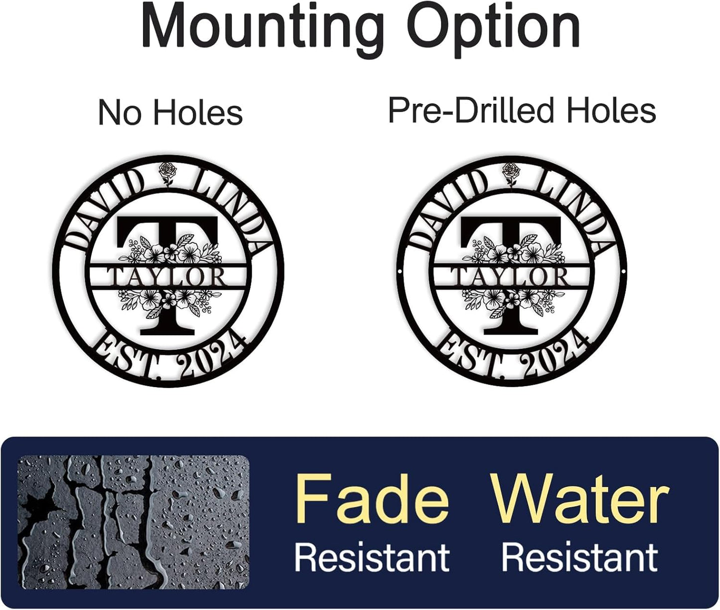 Personalized Christmas Gifts 2025 Best Housewarming Gifts Custom Metal Wedding Anniversary Sign Custom Metal Sign Wedding Gifts Personalized Family Name Signs Monogram Wall Décor