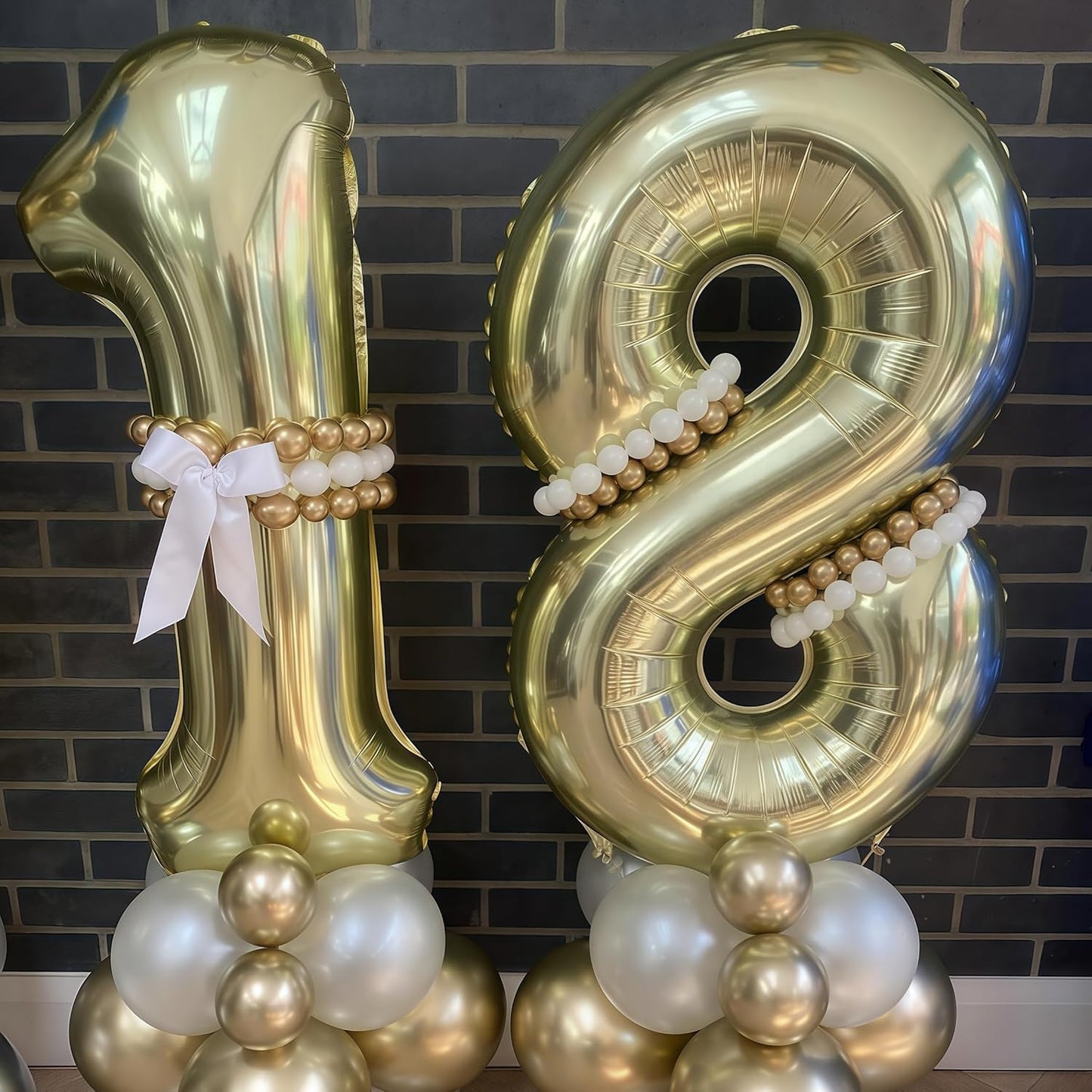 Champagne Gold 3 Balloon,40 Inch Light Gold Number 3 Balloon Big Foil Mylar Helium 3 Balloon for Birthday Party