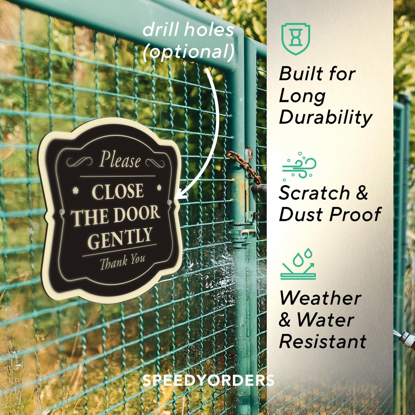 Custom Decorative Outdoor Metal Sign, Personalized Aluminum Driveway Sign - Waterproof, Made in USA - Design 3 Black Charcoal 8x8 In