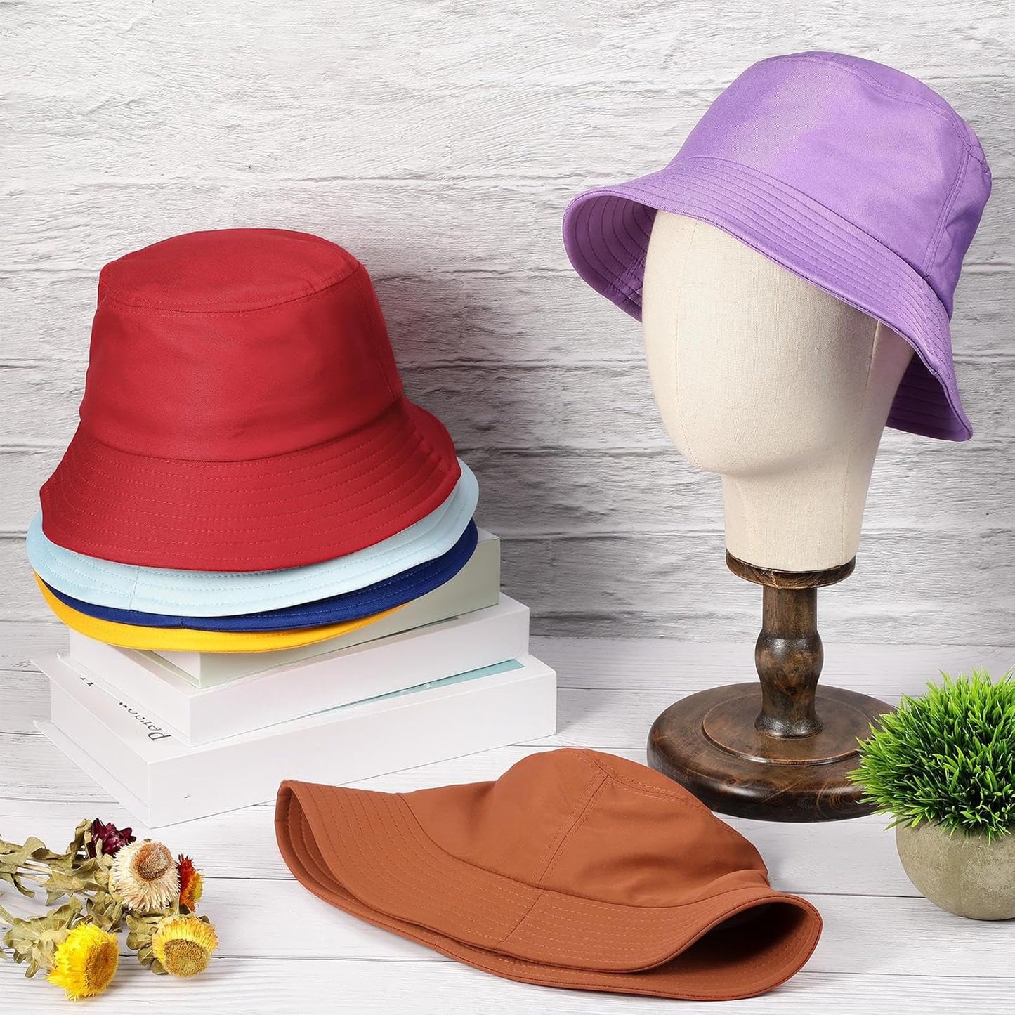 Jiuguva 12 Pack Bucket Sun Hat Bulk for Women Men Multicolor Packable Fishing Hats for Travel Summer