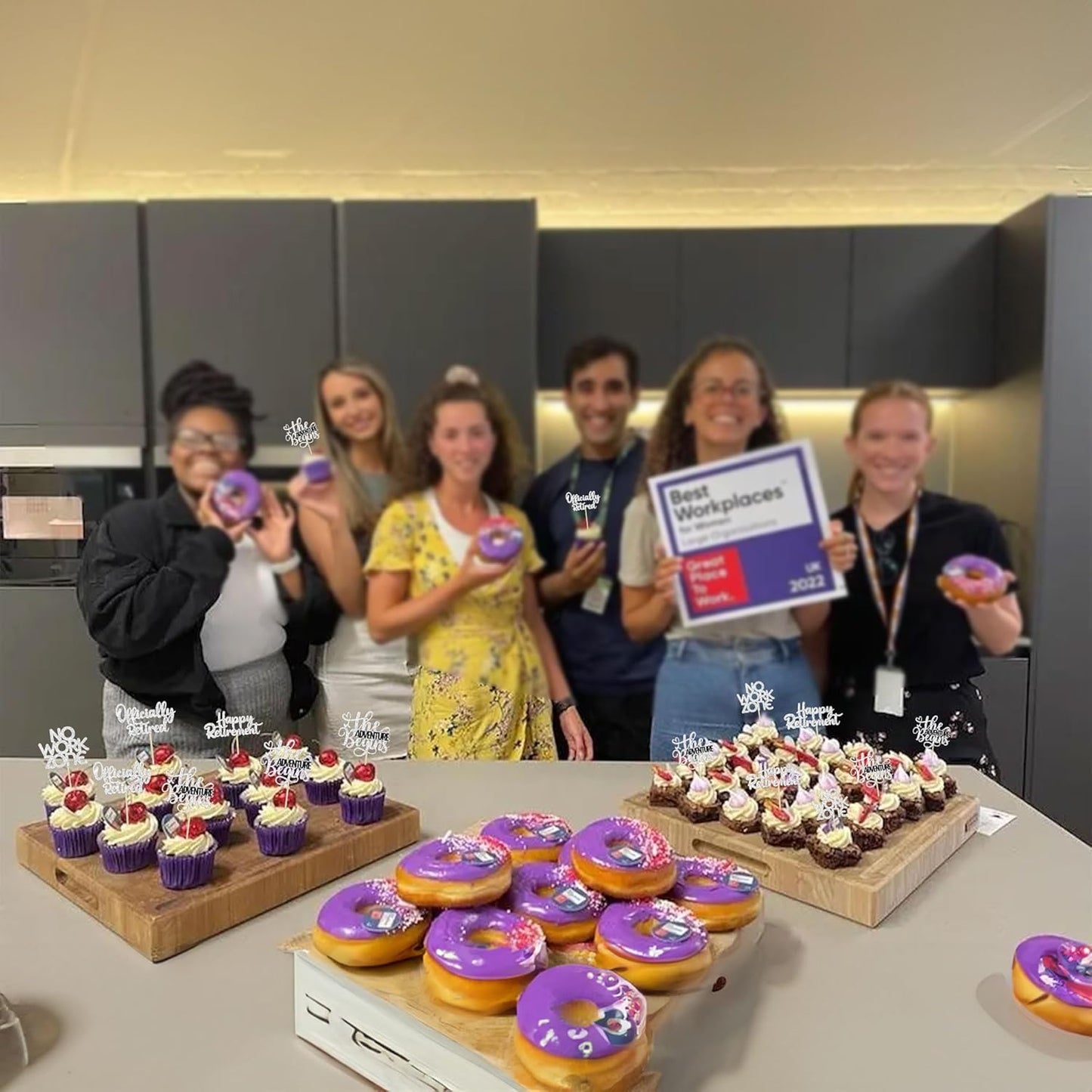 24Pcs Happy Retirement Cupcake Toppers Officially Retired Cake Toppers No Work Zone Adventure Begins Cupcake Picks Retirement Theme Farewell Birthday Party Decorations Supplies Silver