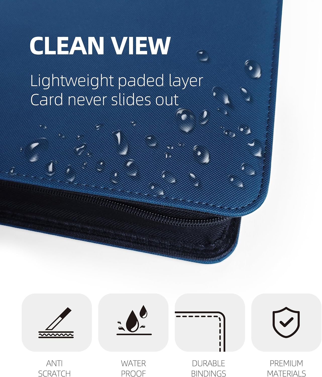 16 Pockets Premium Card Binder 1024 Cards Trading Card Binders Side Load Card Storage Display Album(16 Pocket 1024 Card Slot,Blue)