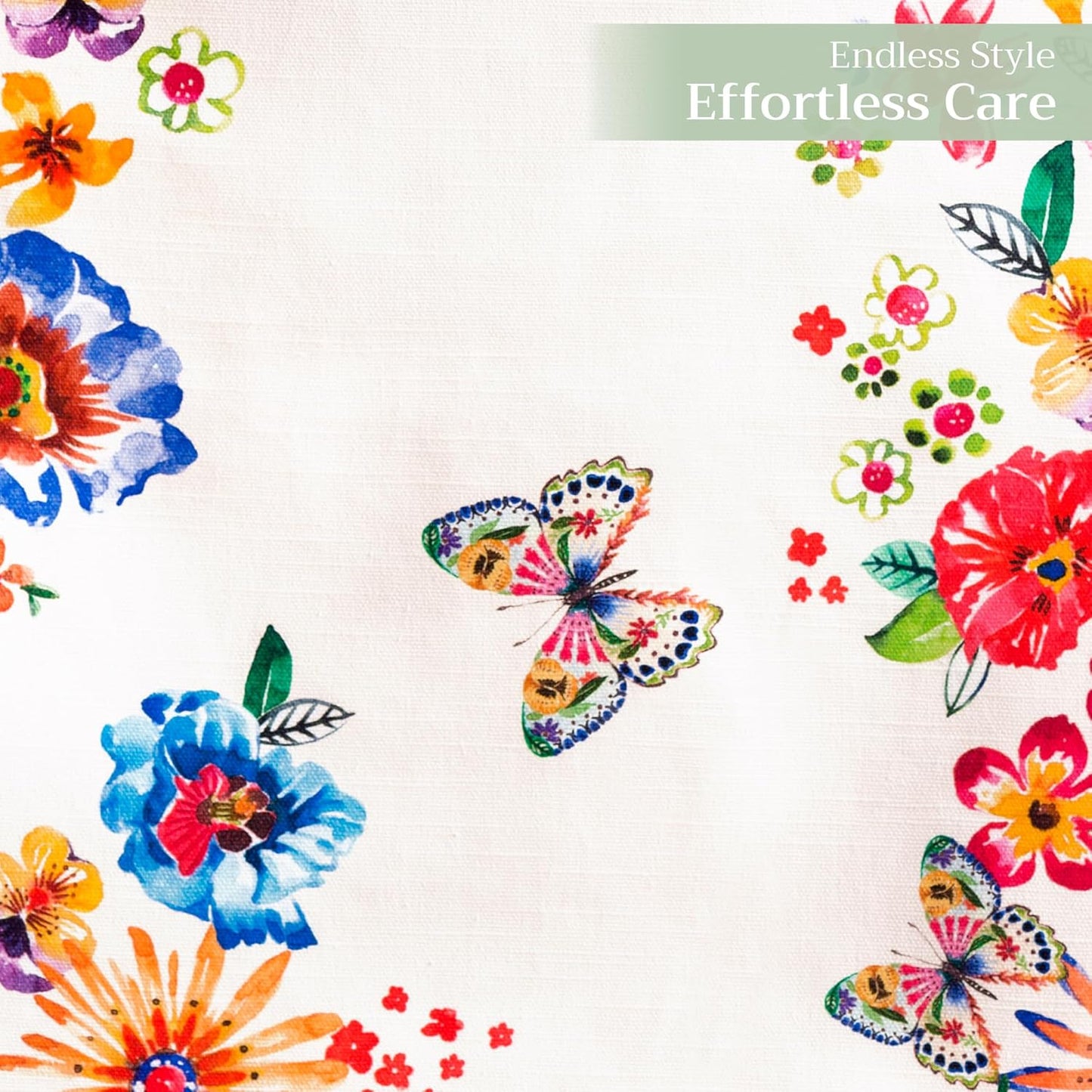 Maison d' Hermine Table Runner 100% Cotton Double Layer Table Runners 72 inches Long Decorative for Home Dining Party Wedding Bridal Shower Spring Summer (Happy Florals - High Summer, 14.50" x 72")