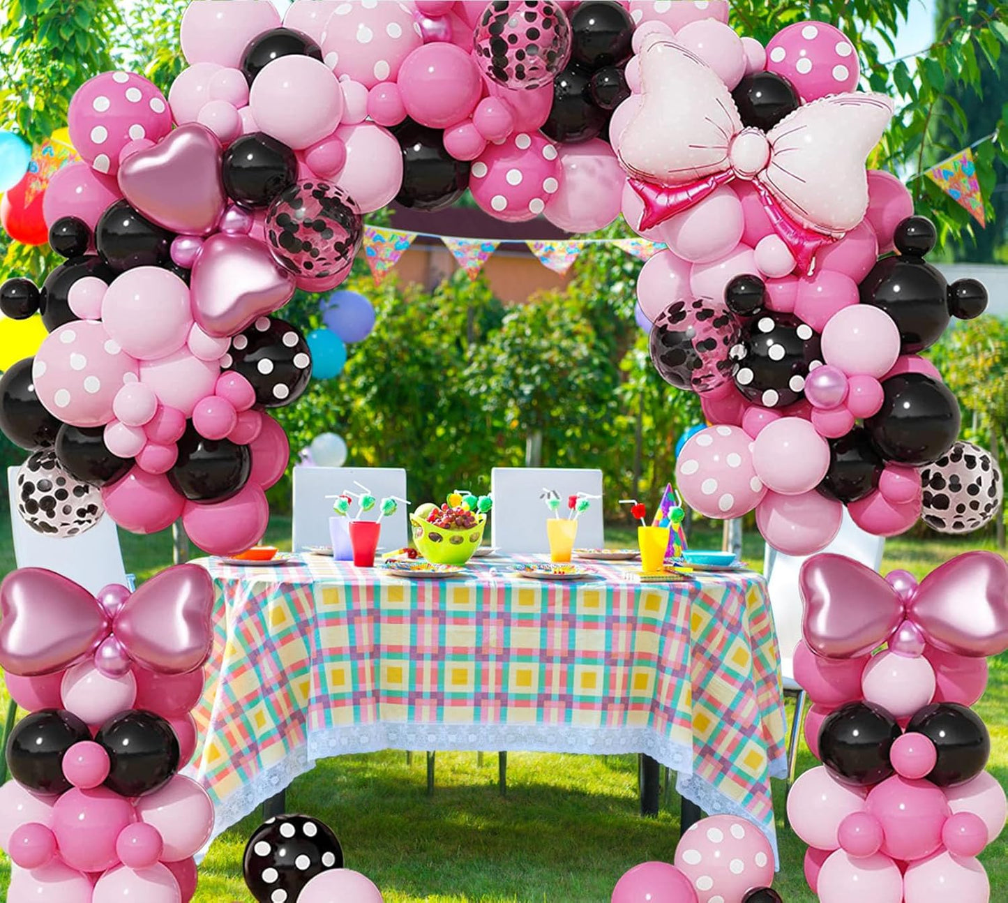 36 Inches Bow Foil Balloon Huge Bowtie Pink Balloon for Baby Shower, Wedding, Kids Theme Party Decoration (Pink 5)