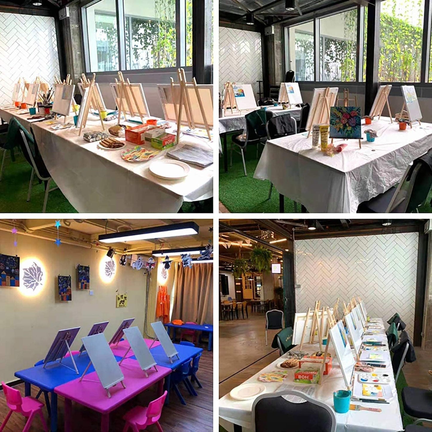 MEEDEN 20 Inch Tabletop Easel: 12 Pack Beech Wood Easel for Painting - Display Table Top Easel Canvas Stand for Painting Sign