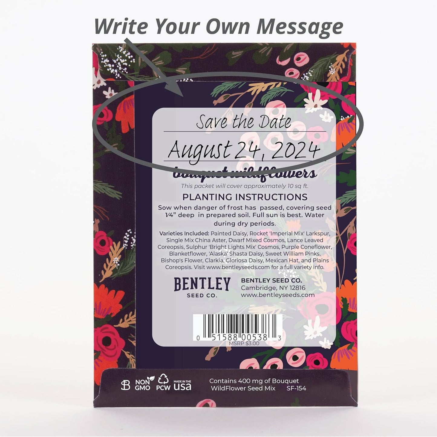 All You Need is Love Bouquet 25 Wildflower Packets for Planting, Perfect Valentines Gift, Garden Seeds to Grow Live Plants, Flowers - Bentley Seed Co.