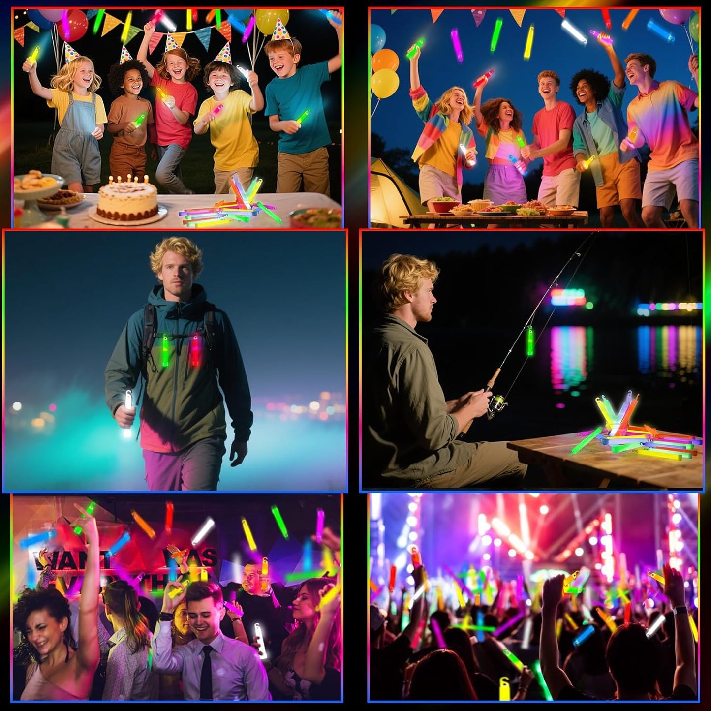 105 Pcs Glow Sticks - 4 inch Glow In the Dark Sticks Halloween Party Favors, Waterproof Glow Sticks Lights Bulk Party Pack for Kids with 9 Hours Duration, Party Favors Light Stick for Halloween Party