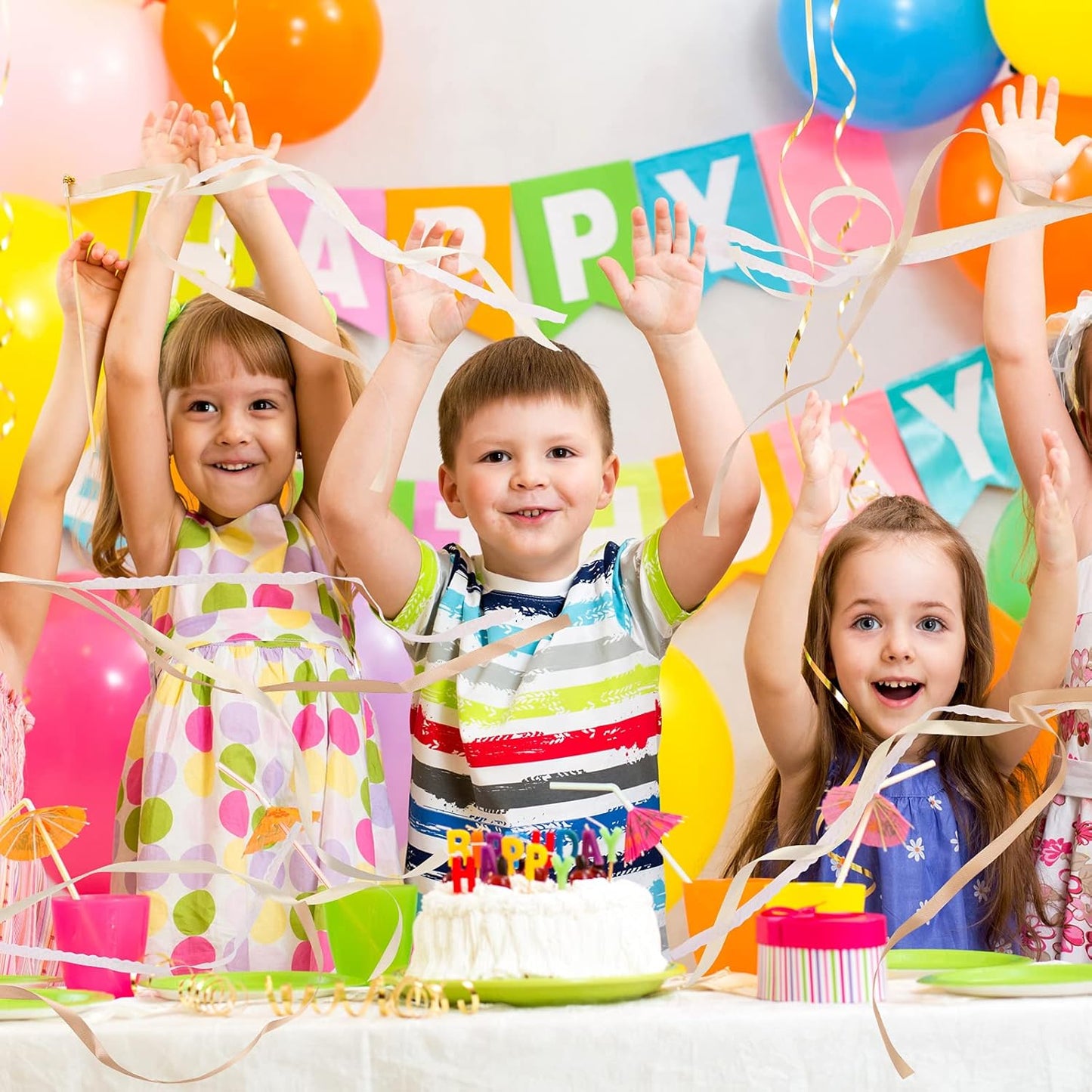 Sumind 40 Pieces Ribbon Wedding Streamers with Bells, Lace Fairy Wand Stick Party Ribbon Streamers Chromatic Silk Streamers for Party, Birthday and Holiday (Champagne)