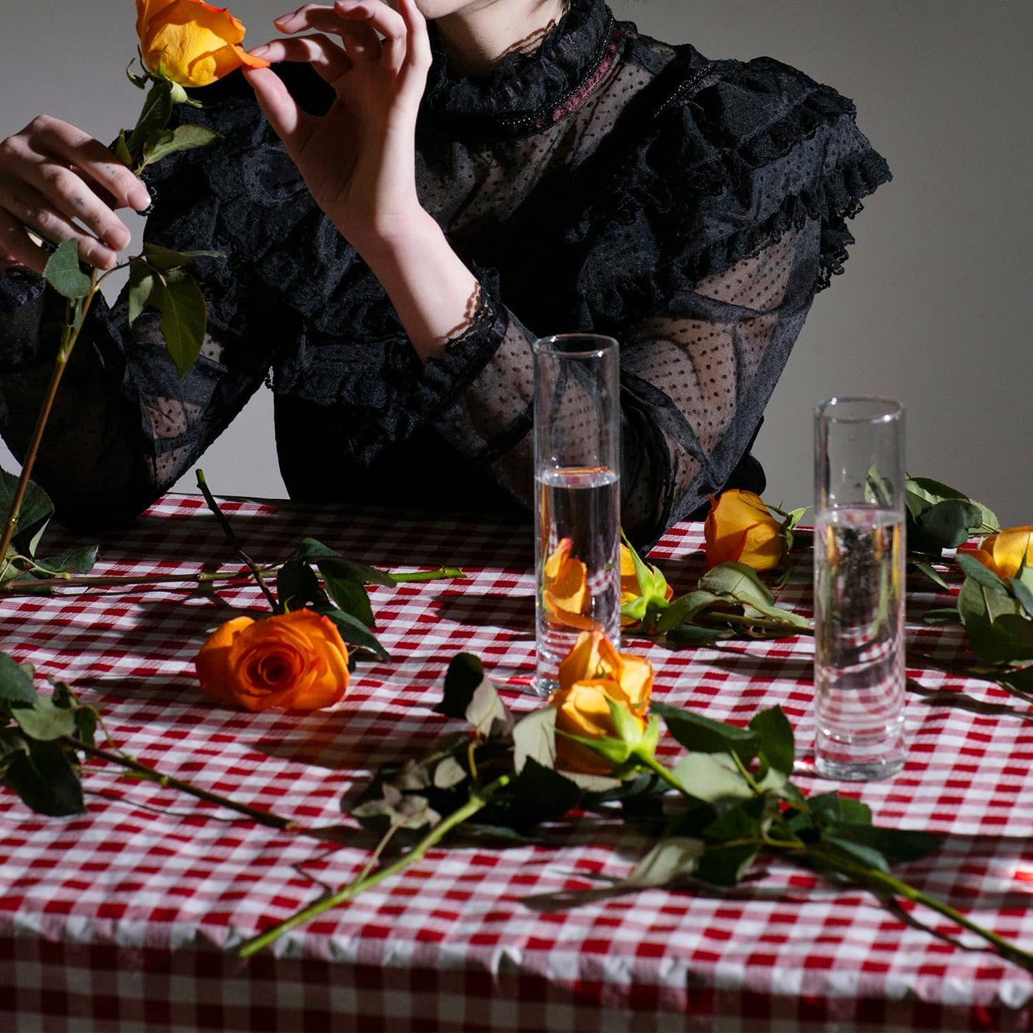 12 Pack 7 Inch Glass Cylinder Bud Vases for Centerpieces Clear Slim Flower Vases Tall Glass Cylinder Vase Small Vase for Single Rose Vases Bulk, Home Aesthetic Desk Decor